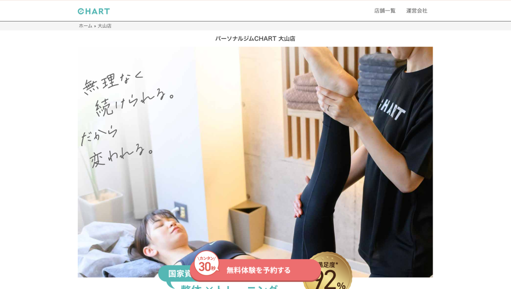 パーソナルトレーニングジム CHART 大山店