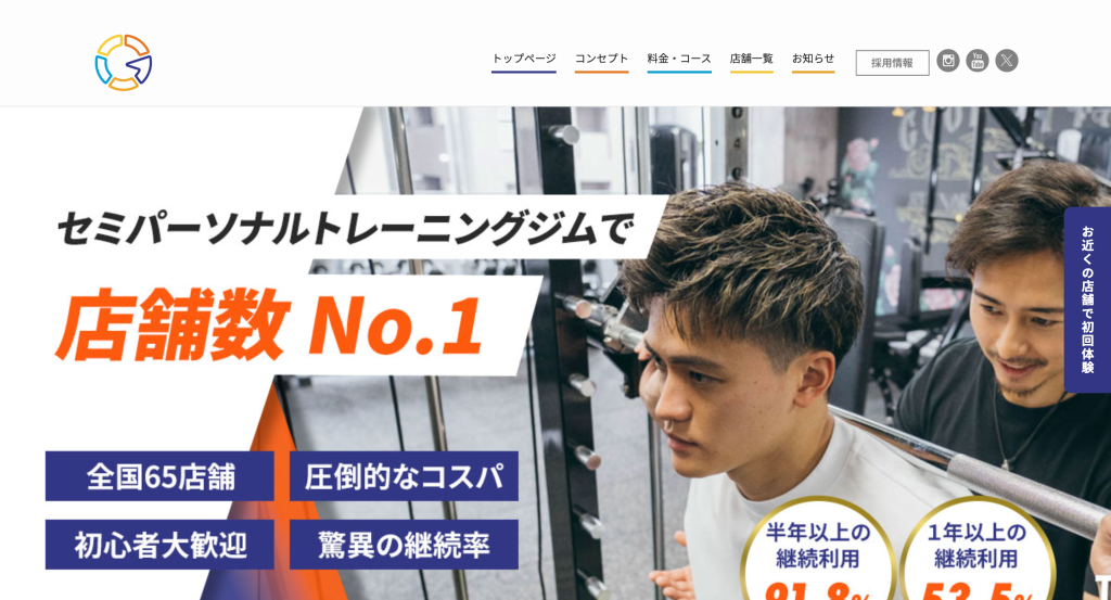 GOODLIFE GYMのHP